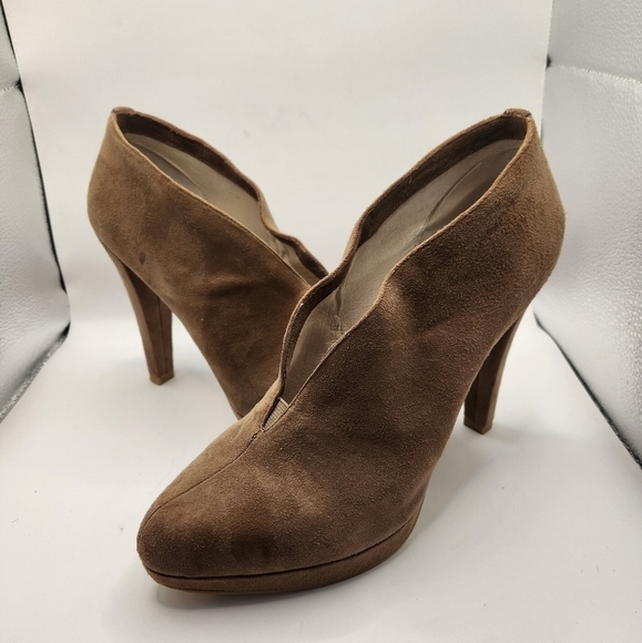 Michael Kors Shoes - Michael Kors tan suede bootie women's size 10 4" heel